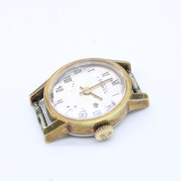 Vintage Ernest Borel Watch Womens Bronze Tone Stainless Steel Classic White Dial - Picture 5 of 6